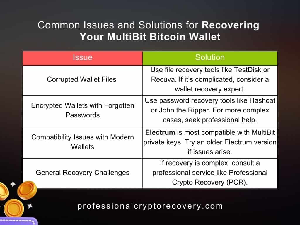 Common Issues and Solutions for Recovering your MultiBit Bitcoin Wallet